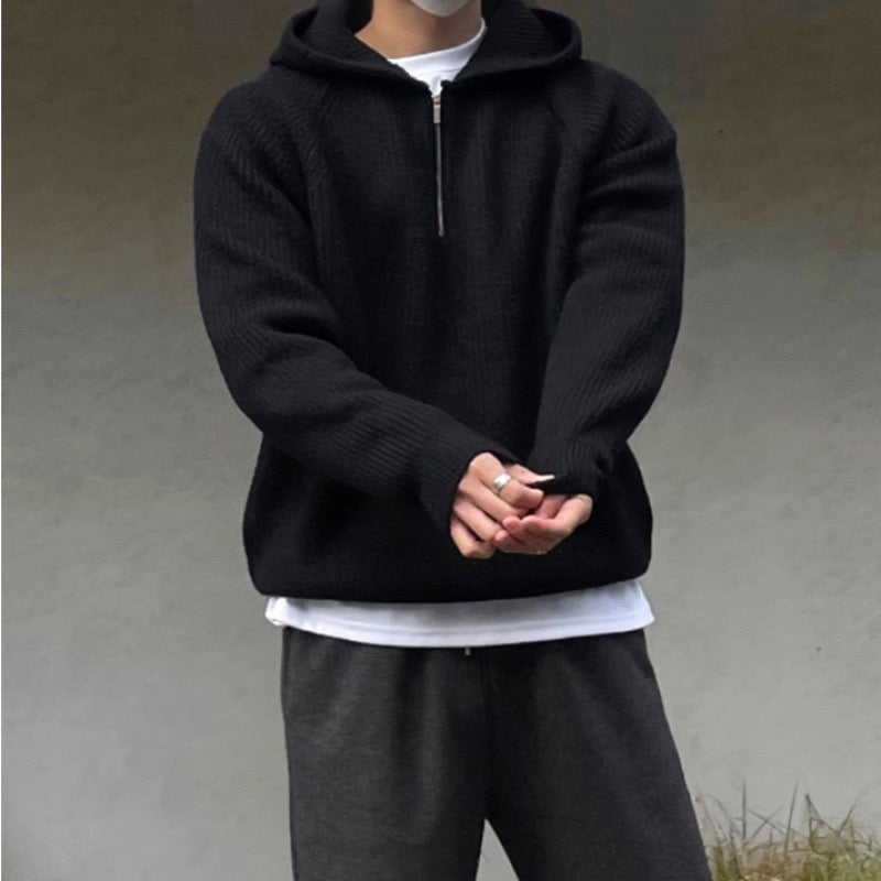 Felpa con cappuccio TAEGU Semi Zip