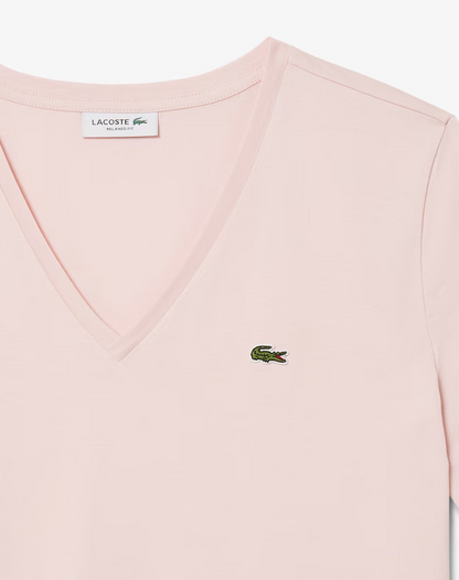 T-shirt Coton Col V Coupe Relaxée
